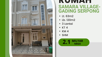 Gambar 1 Rumah Bagus Semi Furnished di Cluster Samara Village- Gading Serpong, Tangerang