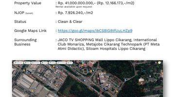 Gambar 1 Sewa/Jual Tanah Kotak Lippo Cikarang Land Komplek Lippo 