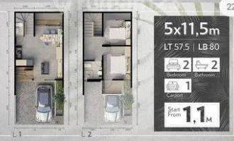 Gambar 3 Jual Rumah Baru Modern Minimalis 2 Lantai Central Park Merr One Gate System