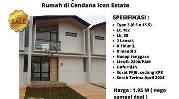 Gambar 1 Dijual Cepat Rumah Cendana Icon Estate Lippo Karawaci 2 Lantai Unfurnished 2 Lantai Baru Serah Terima