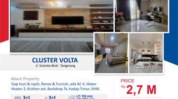 Gambar 1 Dijual Cepat Rumah Cluster Volta Furnished Gading Serpong 