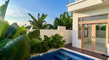 Gambar 1 New Unfurnished 3 Bedroom Villa In Padonan, Canggu With A Spacious Living Area And Beautiful Sunset Views From The Second Floor