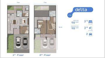 Gambar 1 Dijual Rumah 2 Lt Sutera Rasuna (alsut 2) Type Delta