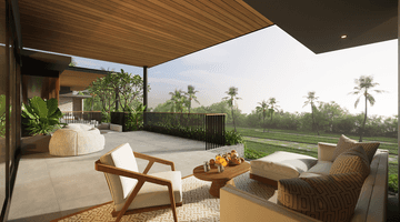 Gambar 4 Villa 3 Kamar Tidur View Sawah di Central Canggu