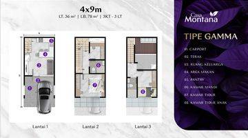 Gambar 1 Dijual Rumah Baru 3 Lantai, Uk 4x9, Type Gamma, Cluster Casa Montana, di Casa Pasadena Pik 2