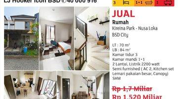 Gambar 1 Dijual Kireinia park - Nusa loka,BSD  Semi Furnished