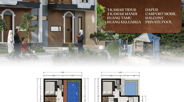 Gambar 2 Jual Rumah Villa Dekat Alun Alun Batu Bonus Furnish Private Pool