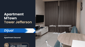 Gambar 1 1 Bedroom Apartment Full Furnished View City Gading Serpong