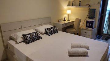 kamar tidur apartemen furnished siap huni dekat