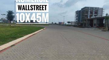 tampak depan kavling komersil pik2 wallstreet (10x45m)