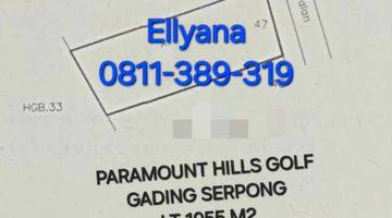 Gambar 3 Dijual Kav PARAMOUNT HILLS GOLF, GADING SERPONG - TANGERANG