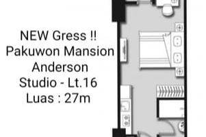 Gambar 3 Jual Apartemen Anderson, Studio, Kosongan,connect Pakuwon Mall, Surabaya 