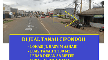 Gambar 1 di Jual Tanah Luas 1000 Meter Jalan Hasyim Ashari Cipondoh Tangerang