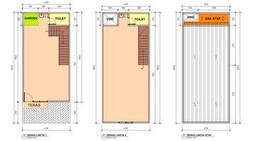 garasi/carport soho rumah kantor 2 lantai