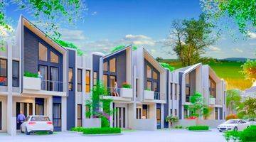 tampak depan rumah baru 2 lantai kawasan