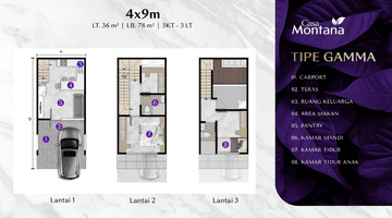 Gambar 2 Dijual Rumah Casa Pasadena Tipe Gamma 4x9