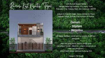 Gambar 1 Rumah Kost Its Keputih Surabaya 20 Kamar Roi 10 Persen