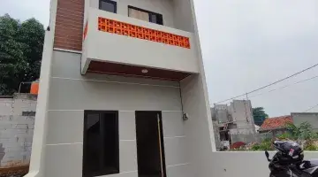 tampak depan rumah 2 lantai minimalis harga