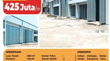 Gambar 4 Gudang Halim Perdana Kusuma, 2 Unit Gandeng, Jurumudi, 20x30m², 1 Lt, HGB