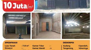 Gambar 4 Gudang Cipondoh, Tangerang, 719m², SHM