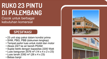 Gambar 1 Ruko 23 Pintu di Kertapati Palembang