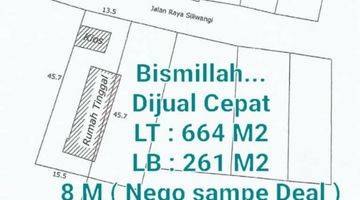 Gambar 3 Dijual Tanah SHM 664 Meter Masih Ada Bangunan Lokasi Strategis Pinggir Jalan Siliwangi Dekat Rs Hermina Depok