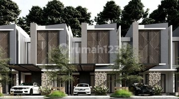 tampak depan rumah exclusive 2 lantai dekat