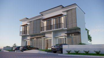 tampak depan rumah villa luas tanah besar