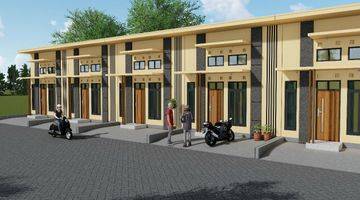 tampak depan rumah villa 2 lantai dekat