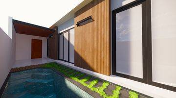 kolam renang villa full furnished view persawahan