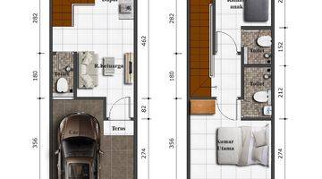 kamar tidur meledak!!rumah 2 lantai termurah di