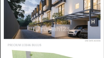 tampak depan jual townhouse precium lebak bulus