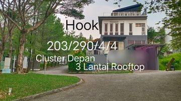 Gambar 2 Rumah 3 Lantai Rooftop Cluster Depan Hook Green Area Sentul City Bogor 