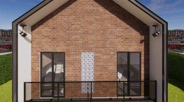 tampak depan rumah desain scandinavian terbaru di