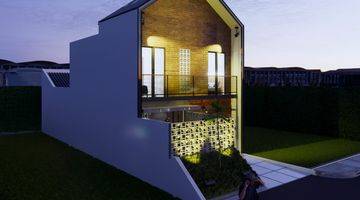 tampak depan rumah desain scandinavian terbaru di