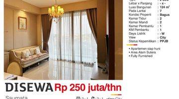 Gambar 2 Disewa Apartemen Saumata 2 Br Alam Sutera Tangerang Baru Full Furnished Siap Huni 