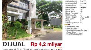 Gambar 3 Dijual Rumah 2 Lantai West Wood Duta Garden Rawa Bokor Tangerang Bagus Siap Huni Dekat Pintu Toll Kunciran Bandara