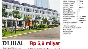 Gambar 1 Dijual Rumah 3 Baru Lantai Sutera Winona Alam Sutera Tangerang Bagsu Siap Huni 