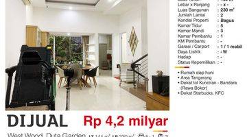 Gambar 4 Dijual Rumah 2 Lantai West Wood Duta Garden Rawa Bokor Tangerang Bagus Siap Huni Dekat Pintu Toll Kunciran Bandara