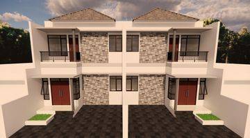 tampak depan rumah baru 2 lantai di