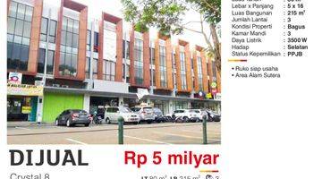 Gambar 1 Hot Listing Dijual Ruko Crystal 8 Alam Sutera Ruko Siap Usaha Strategis