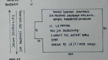 Gambar 2 Tanah Industri Super Murah Strategis Gempol Pasuruan Nol Jalan Propinsi Surabaya Malang