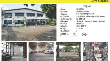 tampak depan dijual ex pabrik textile di