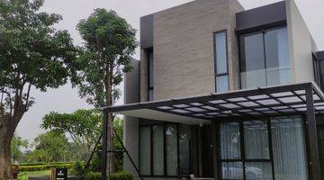 tampak depan rumah resort minimalis, pelican hill,