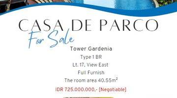 Gambar 1 Jarang Ada Dijual Apartemen Casa De Parco 1 BR Furnished Bagus