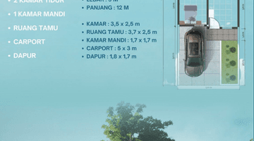 kamar mandi rumah murah, strategis dekat stasiun