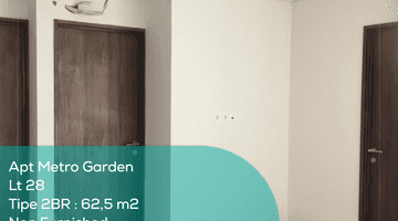 Gambar 1 Apartement Metro Garden Lt 28, 2BR, Non Furnished, SHM