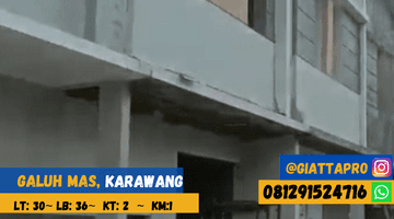 tampak depan rumah 2 lantai cluster galuhmas