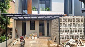 tampak depan rumah bebas banjir di bintaro