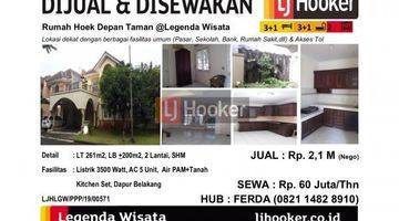 Gambar 1 Dijual Dan Disewakan Rumah Hoek Depan Taman Legenda Wisata - Cibubur 